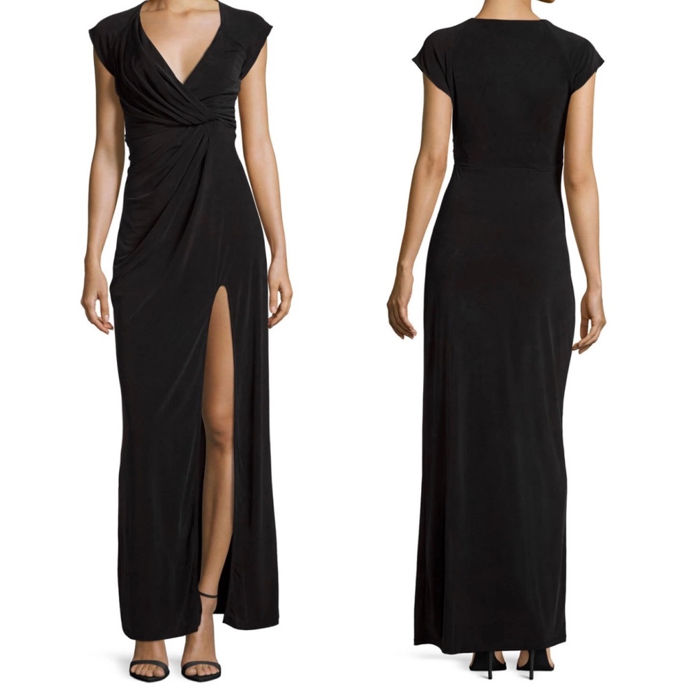 The Jetset Diaries NWOT Novella Cap-Sleeve Ruched Maxi Dress (S)